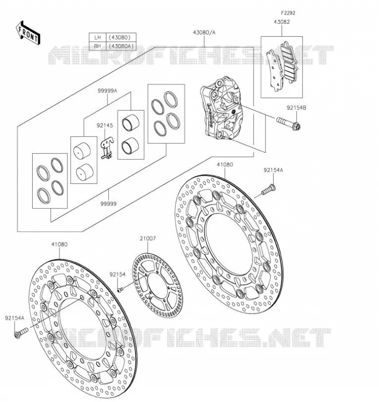 FREIN AVANT Kawasaki MOTOS 1000 2023 NINJA H2  ZX1002JPFNL