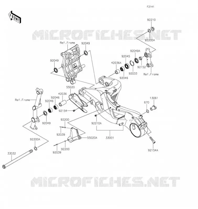 BRAS OSCILLANT Kawasaki MOTOS 1000 2023 NINJA H2  ZX1002JPFNN
