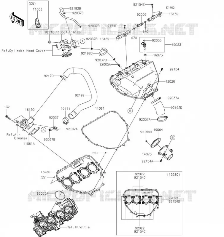 CHAMBRE A AIR Kawasaki MOTOS 1000 2023 NINJA H2  ZX1002JPFNN