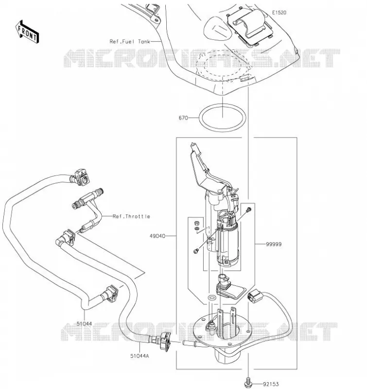 POMPE A ESSENCE Kawasaki MOTOS 1000 2023 NINJA H2  ZX1002JPFNN