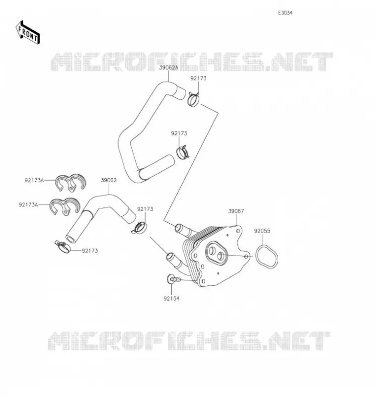RADIATEUR D'HUILE Kawasaki MOTOS 1000 2023 NINJA H2  ZX1002JPFNN