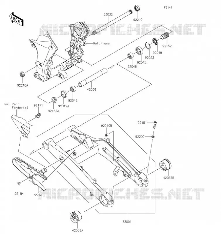 BRAS OSCILLANT Kawasaki MOTOS 1000 2023 NINJA 1000SX  ZX1002KPFAL