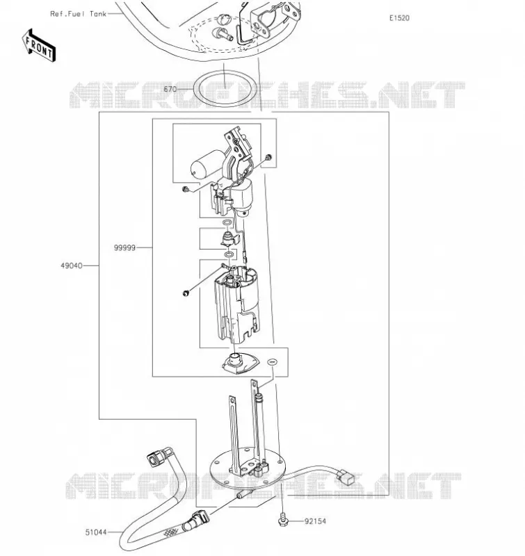 POMPE A ESSENCE Kawasaki MOTOS 1000 2023 NINJA 1000SX  ZX1002KPFAL