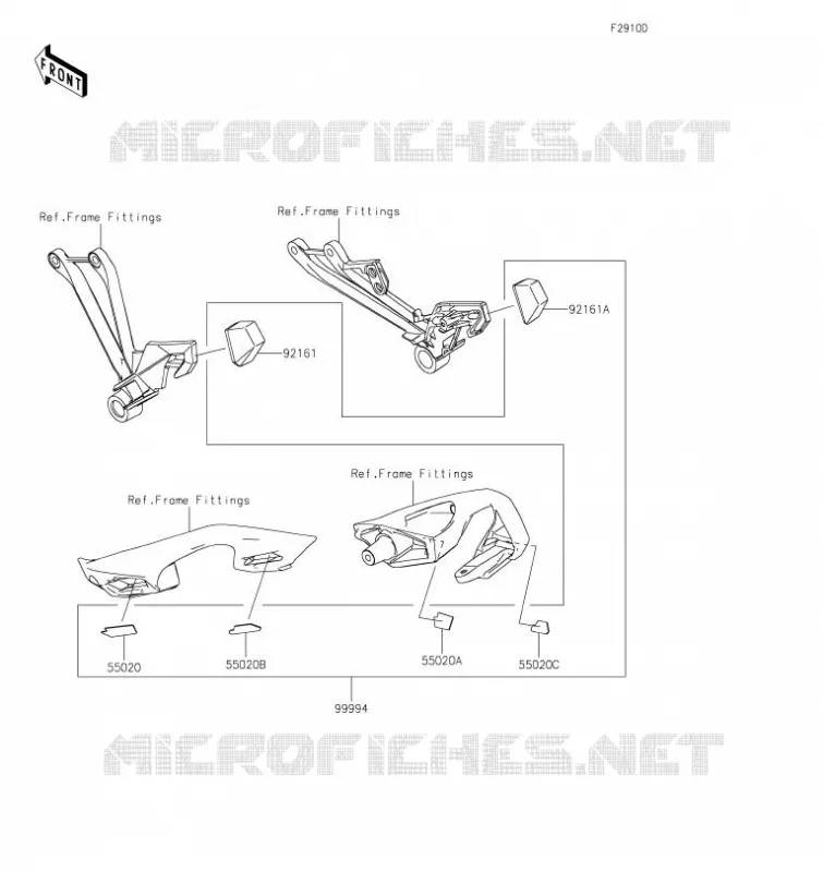 ACCESSOIRE(Bag Fitting Kit) Kawasaki MOTOS 1000 2023 NINJA 1000SX  ZX1002KPFAL