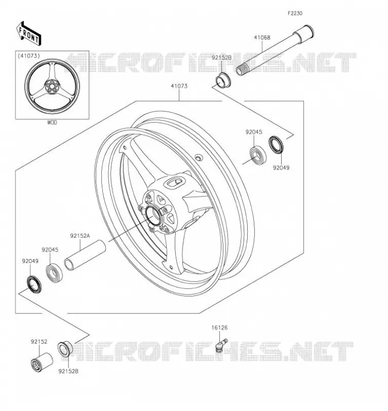 ROUE AVANT Kawasaki MOTOS 1000 2023 NINJA ZX-10R  ZX1002LPFAL