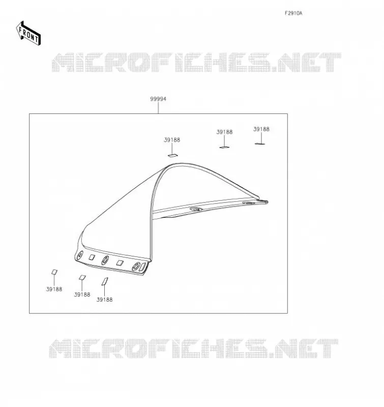 ACCESSOIRE(PARE-BRISE) Kawasaki MOTOS 1000 2023 NINJA ZX-10R  ZX1002LPFAN