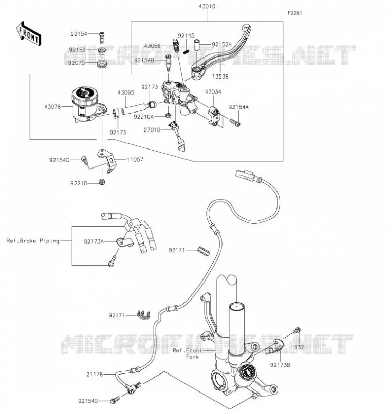 MAITRE CYLINDRE AV Kawasaki MOTOS 1000 2023 NINJA ZX-10R  ZX1002LPFAN