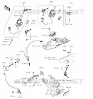 CONTACTEUR SERRURE/R&Eacute;FLECTEUR pour Kawasaki NINJA ZX-10R 2023