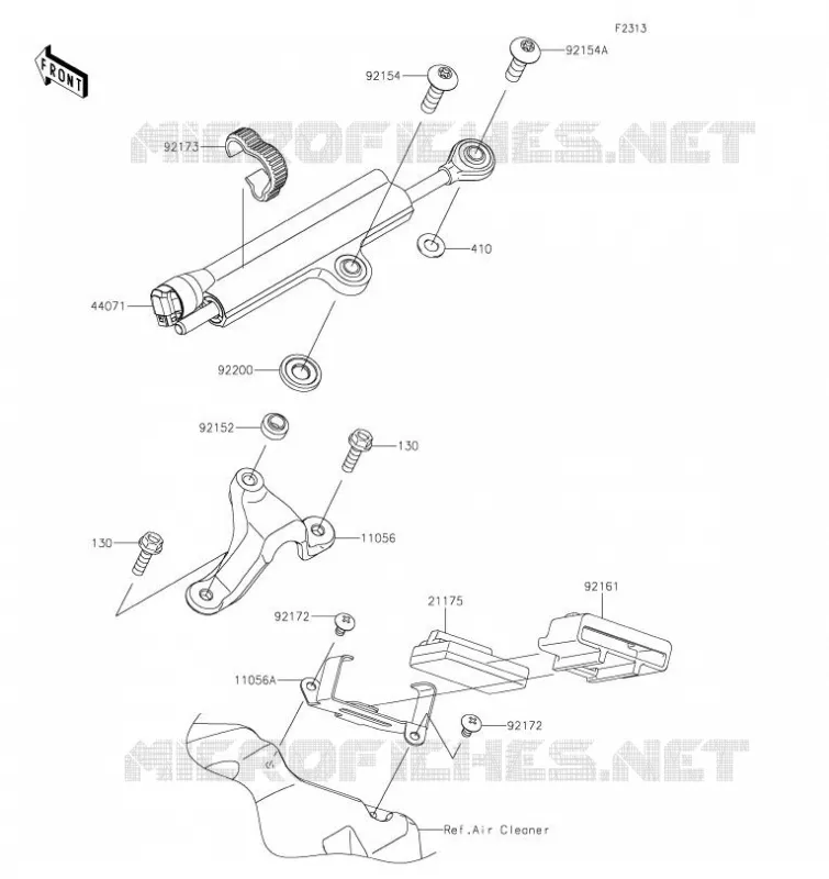 AMORTISSEUR DE DIRECTION Kawasaki MOTOS 1000 2023 NINJA ZX-10R  ZX1002MPFAL