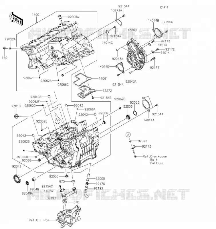 CARTER MOTEUR(S) Kawasaki MOTOS 1000 2023 NINJA ZX-10R  ZX1002MPFAL