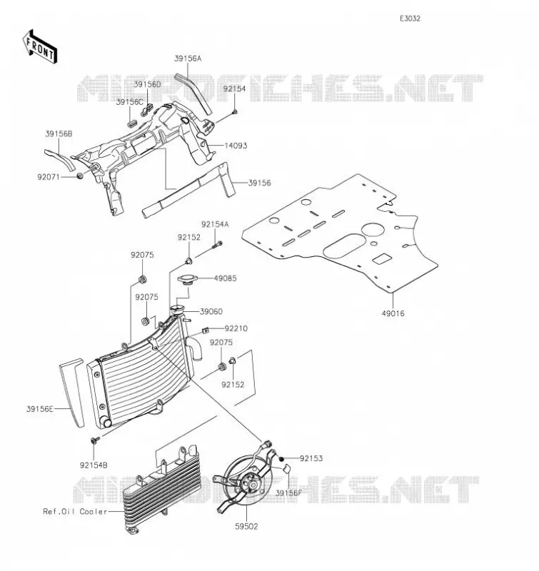 RADIATEUR Kawasaki MOTOS 1000 2023 NINJA ZX-10R  ZX1002MPFAL