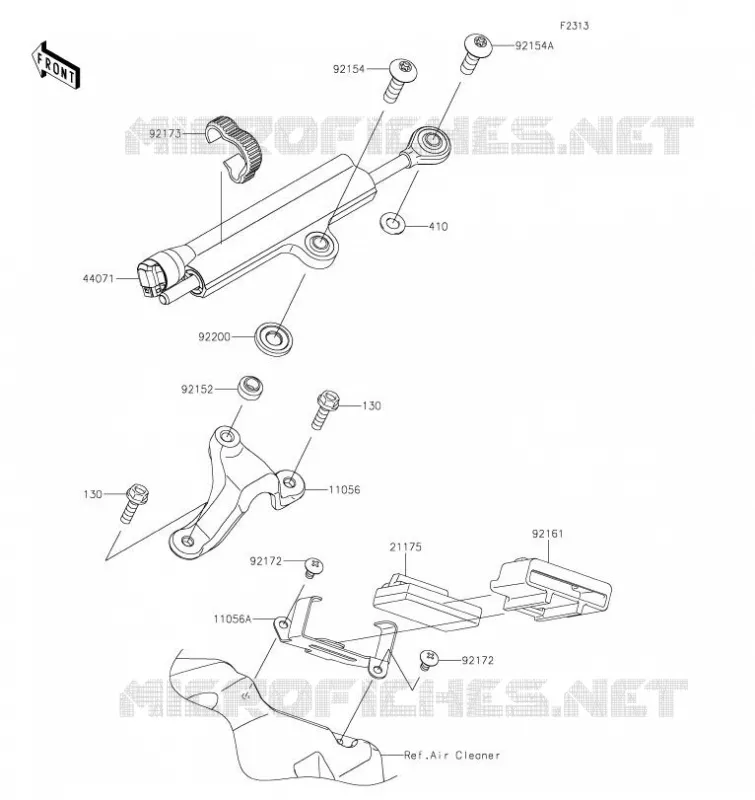AMORTISSEUR DE DIRECTION Kawasaki MOTOS 1000 2023 NINJA ZX-10R  ZX1002MPFAL