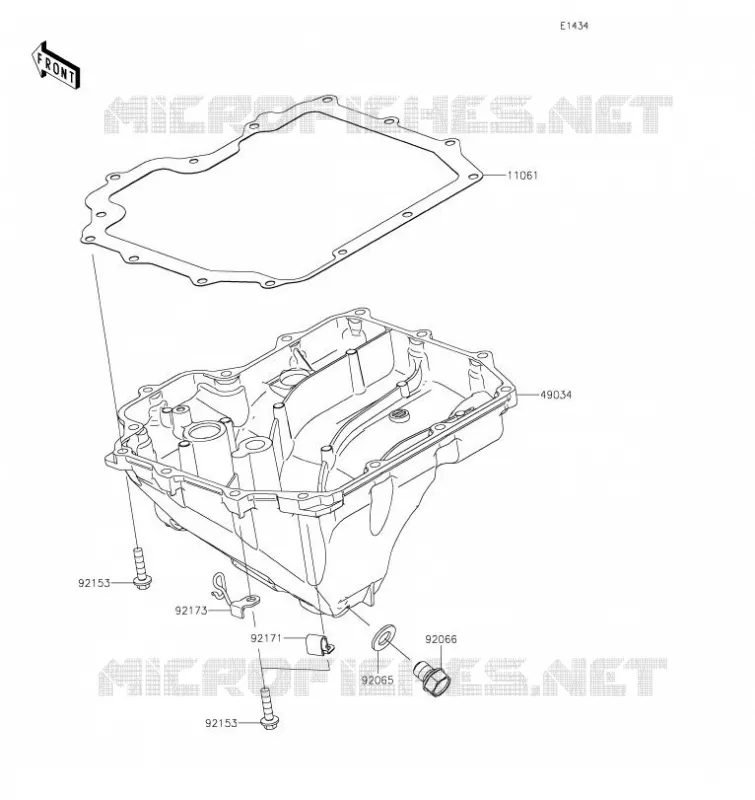 CARTER INFERIEUR Kawasaki MOTOS 1000 2023 NINJA ZX-10R  ZX1002MPFAL