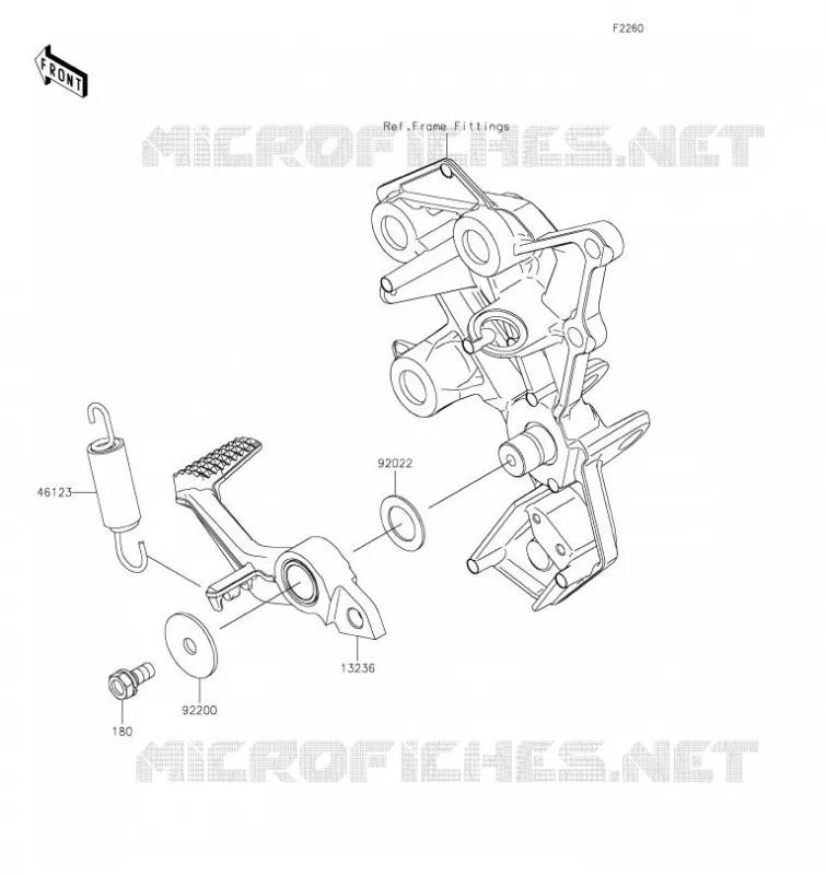 PEDALE DE FREIN Kawasaki MOTOS 1000 2023 NINJA H2 SX SE  ZX1002RPFNN