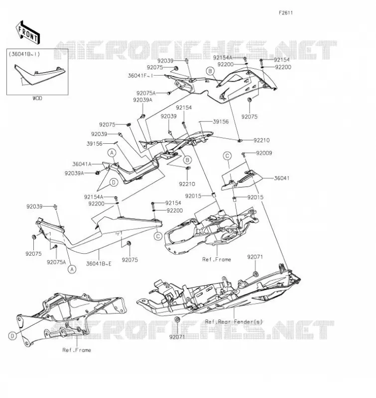 CACHE LAT&Eacute;RAL Kawasaki MOTOS 636 2023 NINJA ZX-6R  ZX636GPFNN