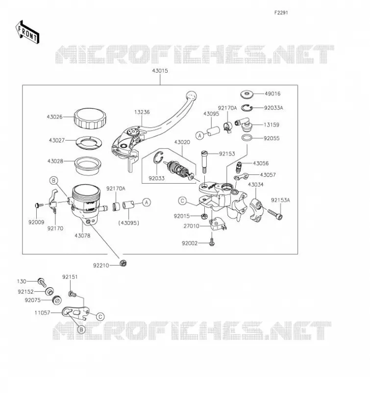 MAITRE CYLINDRE AV Kawasaki MOTOS 636 2023 NINJA ZX-6R  ZX636GPFNN