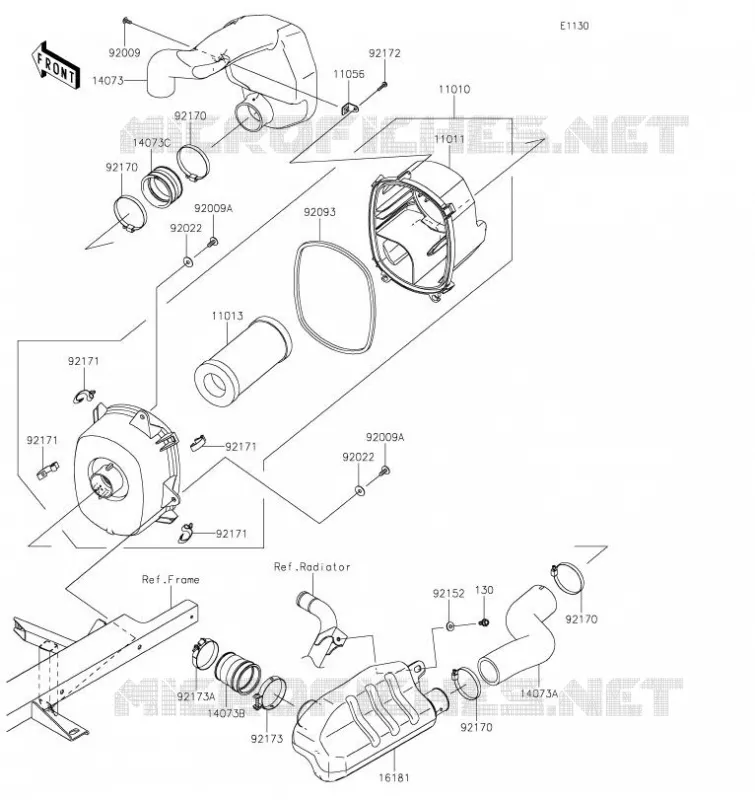 FILTRE A AIR Kawasaki SSV 1000 2023 MULE PRO-DX  KDF1000APFNN
