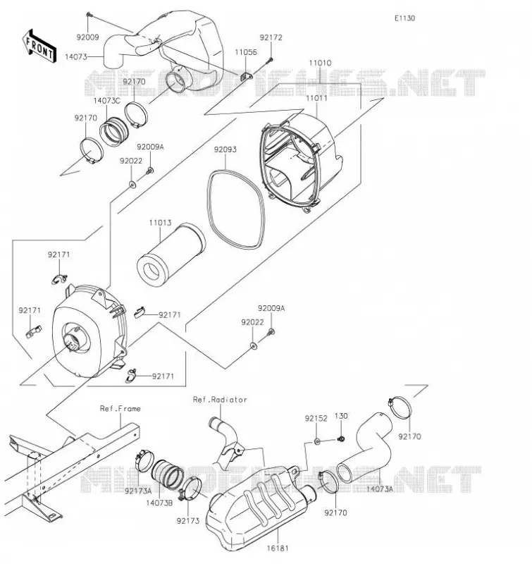 FILTRE A AIR Kawasaki SSV 1000 2023 MULE PRO-DX  KDF1000APFNN