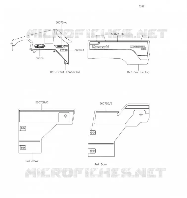 AUTOCOLLANTS Kawasaki SSV 1000 2023 MULE PRO-DXT  KDT1000CPFNN