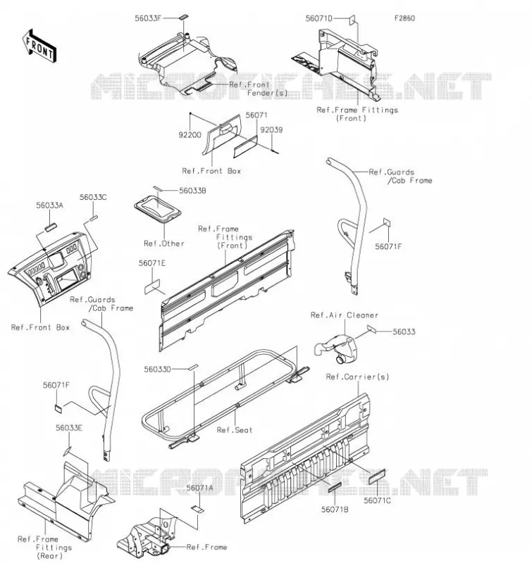 ETIQUETTES Kawasaki SSV 1000 2023 MULE PRO-DXT  KDT1000CPFNN