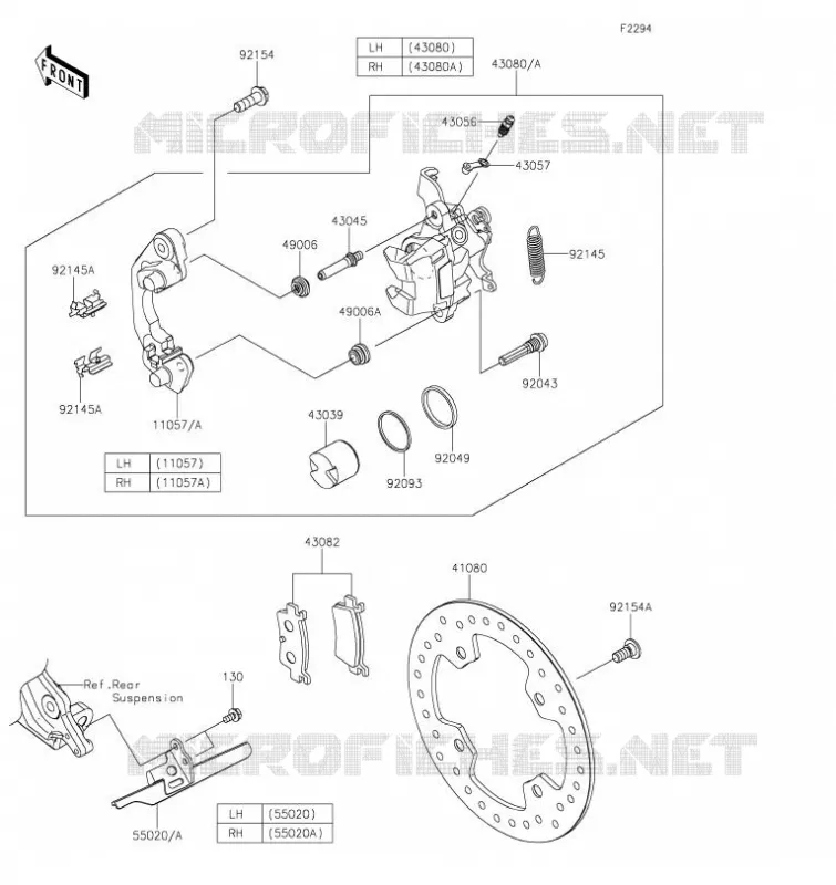 FREIN ARRIERE Kawasaki SSV 1000 2023 TERYX KRX 1000  KRF1000CPFNL