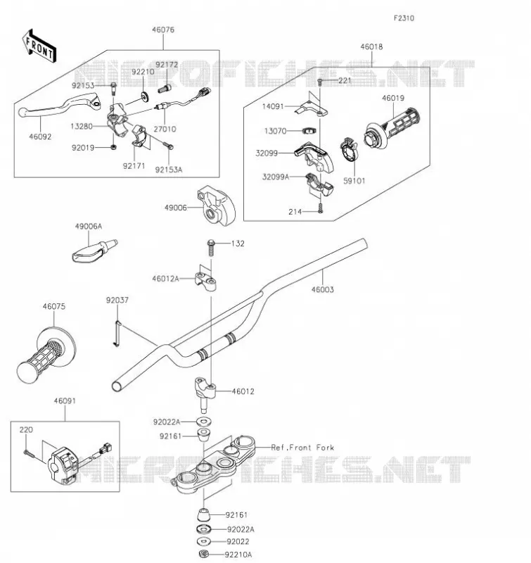 GUIDON Kawasaki TOUT-TERRAIN 140 2023 KLX140R F  KLX140CPFNN
