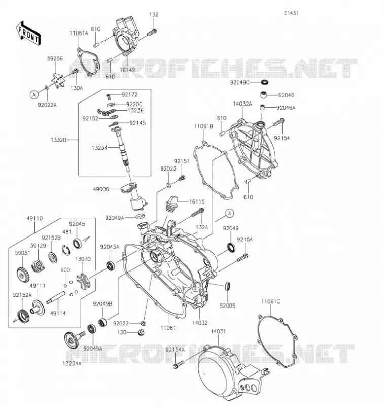 COUVERCLES MOTEUR Kawasaki TOUT-TERRAIN 112 2023 KX112  KX112APFNN