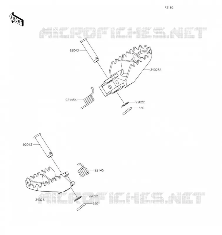 REPOSE PIED Kawasaki TOUT-TERRAIN 112 2023 KX112  KX112APFNN
