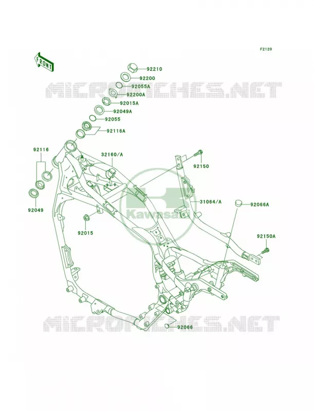 Frame Kawasaki MOTOS 1500 2007 Vulcan 1500 Classic  VN1500N7FA