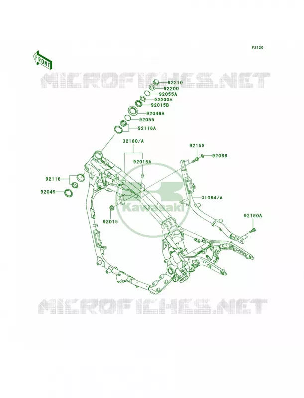 Frame Kawasaki MOTOS 1600 2007 Vulcan 1600 Classic  VN1600A7F