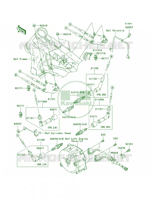 Ignition System Kawasaki MOTOS 1600 2007 Vulcan 1600 Classic  VN1600A7F