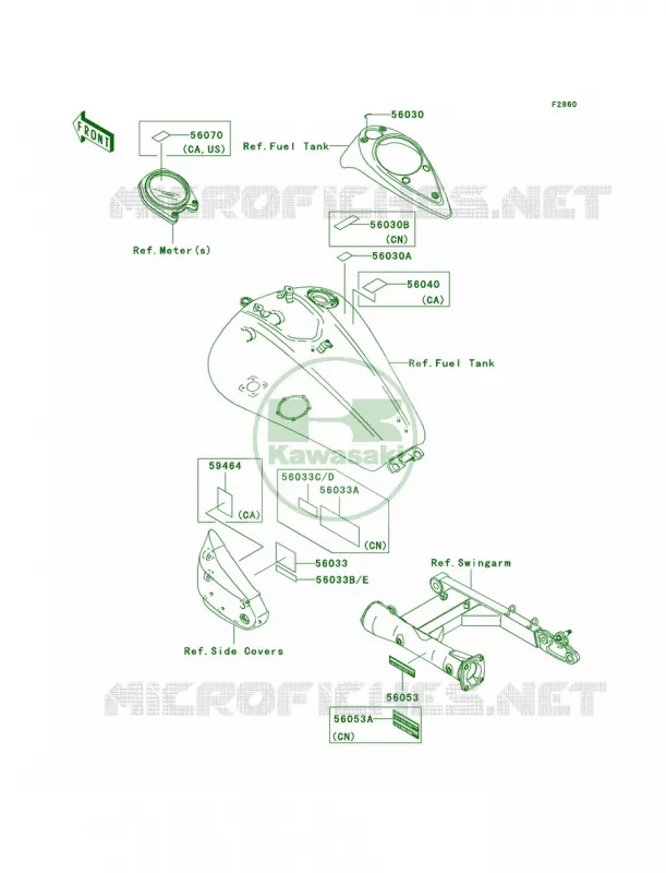 Labels Kawasaki MOTOS 1600 2007 Vulcan 1600 Classic  VN1600A7F