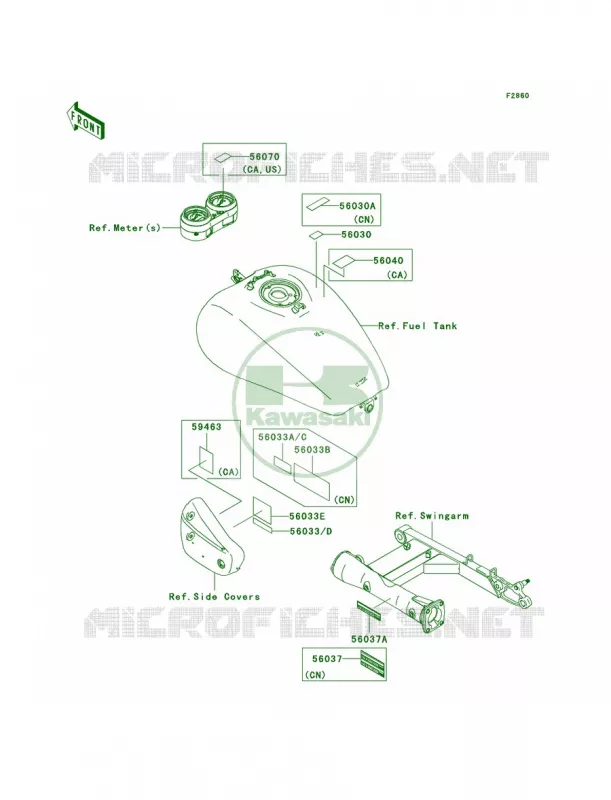 Labels Kawasaki MOTOS 1600 2007 Vulcan 1600 Mean Streak  VN1600B7F