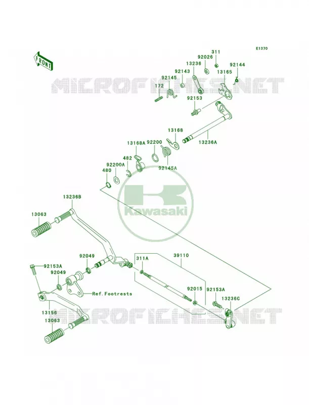 Gear Change Mechanism Kawasaki MOTOS 2000 2007 Vulcan 2000  VN2000A7F