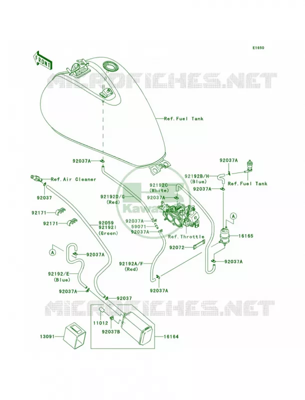 Fuel Evaporative SystemCA Kawasaki MOTOS 900 2007 Vulcan 900 Classic  VN900B7F