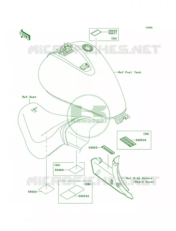 Labels Kawasaki MOTOS 900 2007 Vulcan 900 Classic  VN900B7F