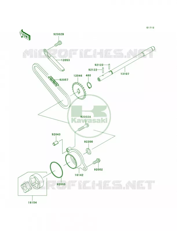 Oil Pump Kawasaki MOTOS 900 2007 Vulcan 900 Classic  VN900B7F