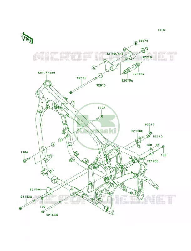 Engine Mount Kawasaki MOTOS 900 2007 Vulcan 900 Custom  VN900C7F