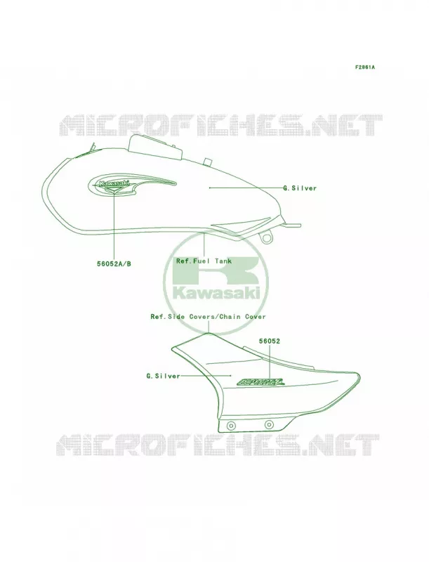 DecalsG.SilverA7F Kawasaki MOTOS 125 2006 Eliminator 125  BN125A6F