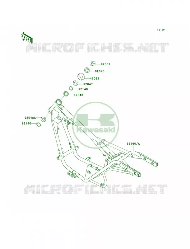 Frame Kawasaki MOTOS 125 2006 Eliminator 125  BN125A6F