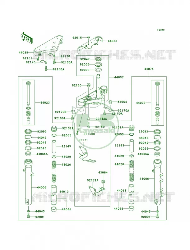 Front Fork Kawasaki MOTOS 125 2006 Eliminator 125  BN125A6F