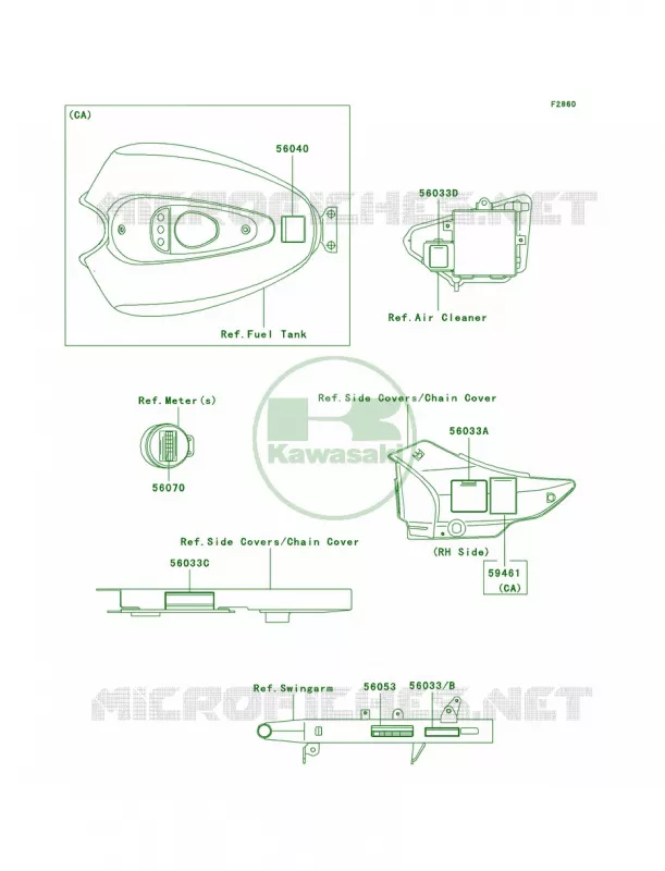 Labels Kawasaki MOTOS 125 2006 Eliminator 125  BN125A6F