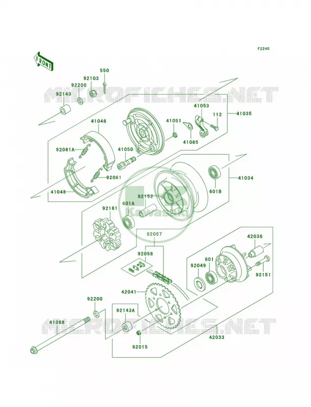 Rear WheelChain Kawasaki MOTOS 125 2006 Eliminator 125  BN125A6F