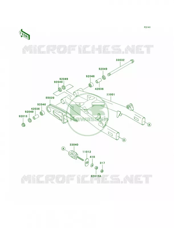 Swingarm Kawasaki MOTOS 125 2006 Eliminator 125  BN125A6F