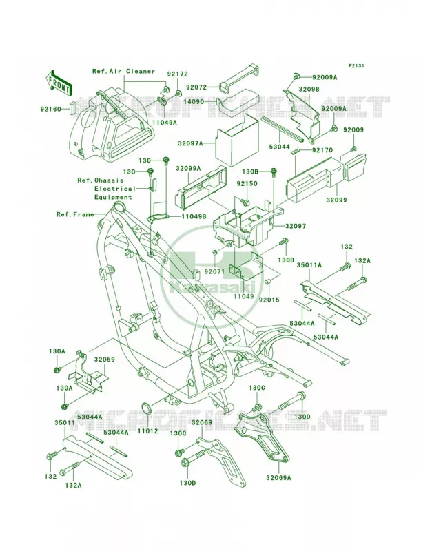 Frame Fittings Kawasaki MOTOS 500 2006 Vulcan 500 LTD  EN500C6F