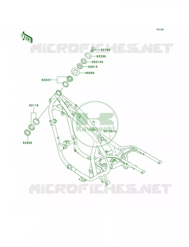 Frame Kawasaki MOTOS 500 2006 Vulcan 500 LTD  EN500C6F