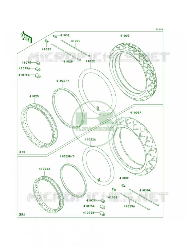 Tires Kawasaki MOTOS 500 2006 Vulcan 500 LTD  EN500C6F