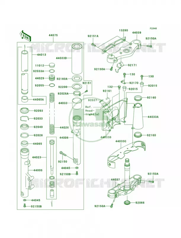 Front ForkN6F Kawasaki MOTOS 1500 2006 Vulcan 1500 Classic  VN1500N6F