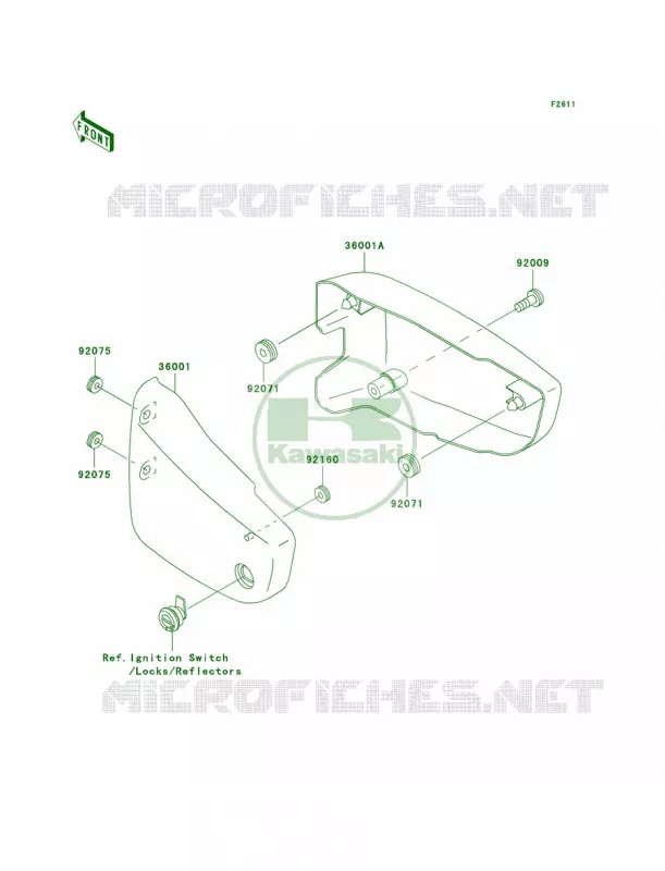 Side Covers Kawasaki MOTOS 1500 2006 Vulcan 1500 Classic  VN1500N6F