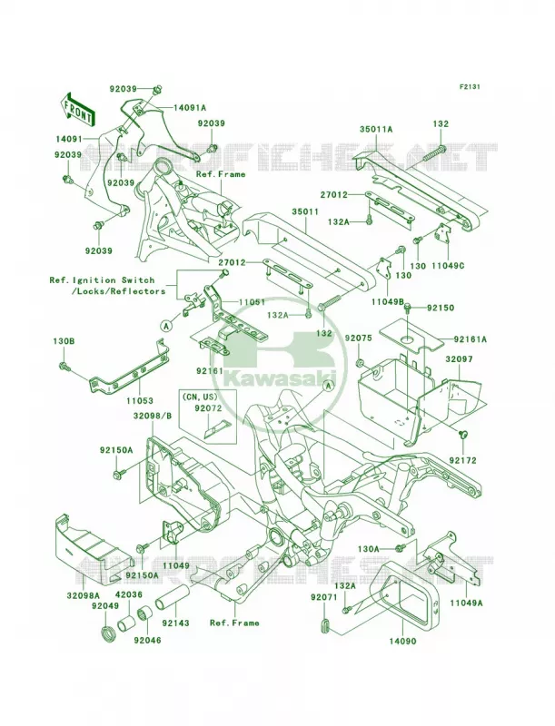 Frame Fittings Kawasaki MOTOS 1500 2006 Vulcan 1500 Classic  VN1500T6F
